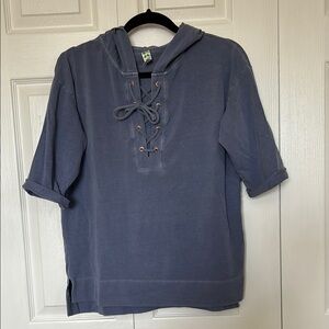 Green Tea Lace-Up Hoodie